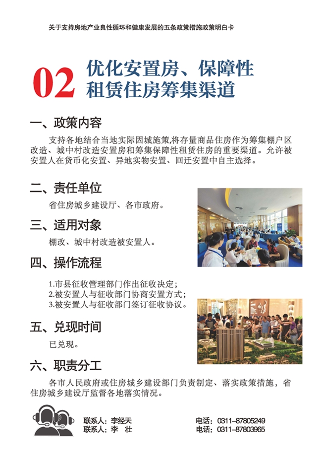 省住建 厅：支持房地产业良性循环和健康发展五条政策措施“明白卡”